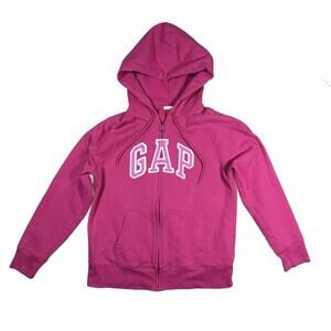 GAP Women's Zip-Up Pink Large Y2K